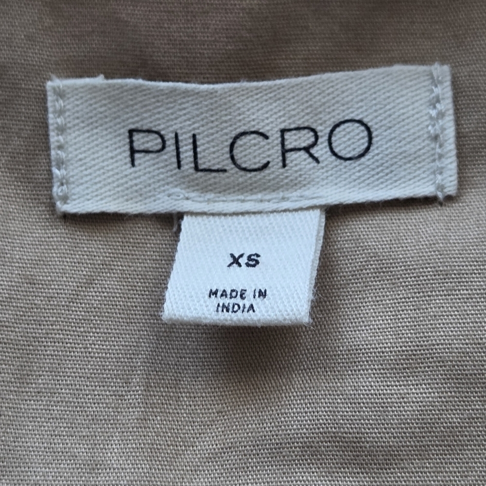 Anthropologie Pilcro Bow Front Tunic Mini Dress Tan XSmall - Picture 5 of 8